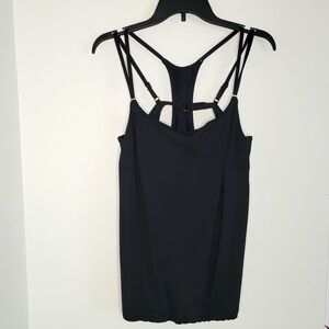 Athleta Black Seascape Bra Cup Tankini Swim Top. Size 36D/DD